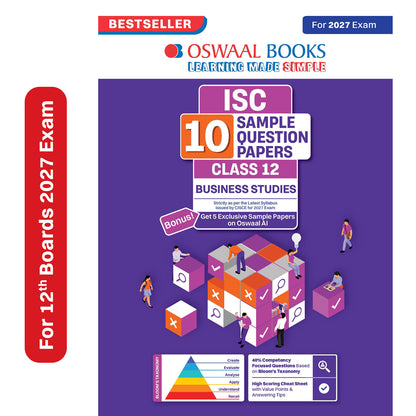 Oswaal ISC | 10 Sample Question Papers | Class 12 | Business Studies (For 2027 Exam) Updated Version | With Oswaal AI