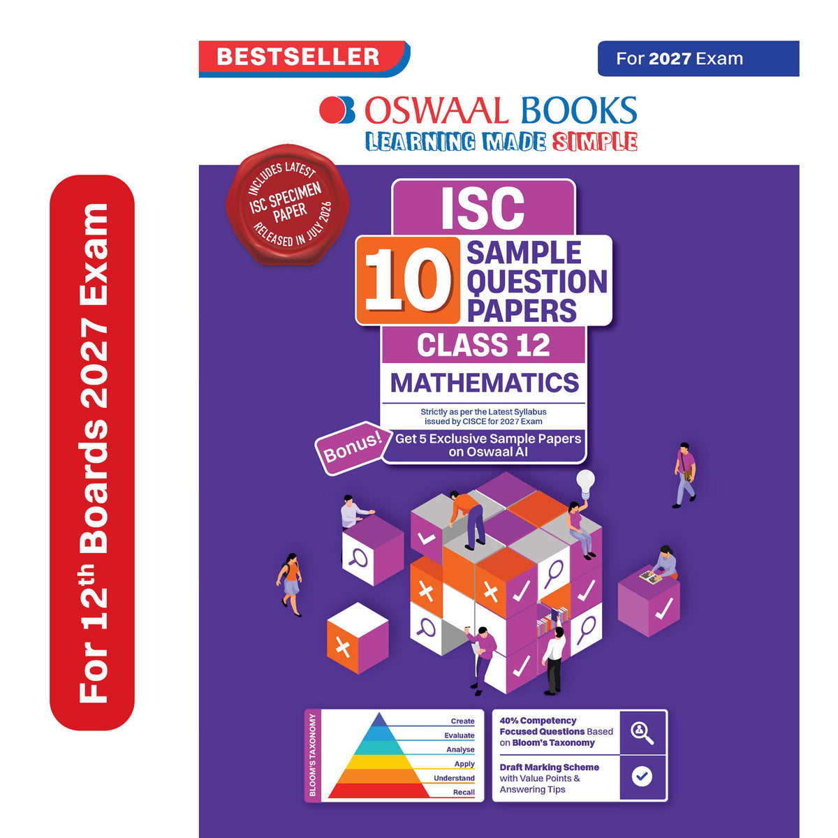 Oswaal ISC | 10 Sample Question Papers | Class 12 | Mathematics (For 2027 Exam) Updated Version | With Oswaal AI