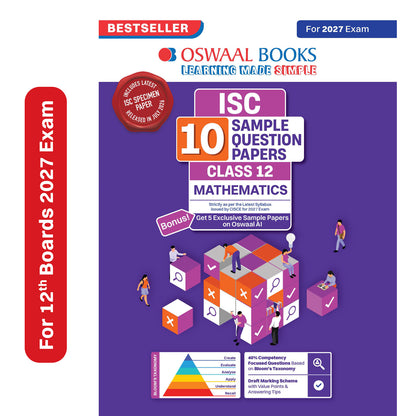 Oswaal ISC | 10 Sample Question Papers | Class 12 | Mathematics (For 2027 Exam) Updated Version | With Oswaal AI