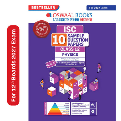 Oswaal ISC | 10 Sample Question Papers | Class 12 | Physics (For 2027 Exam) Updated Version | With Oswaal AI
