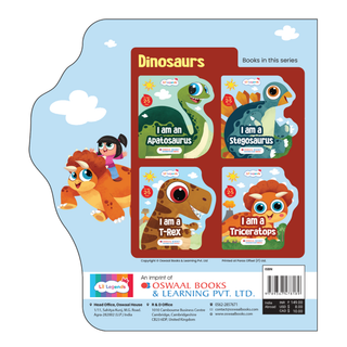 Lil Legends Dino Shaped Board Book for Kids | I am a Triceratops | Illustrated Dinosaur Story Book | Early Learning Picture Book | Age 2+ Years | Board Book | Durable