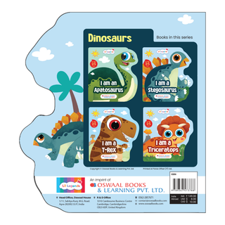 Lil Legends Dino Shaped Board Book for Kids | I am a Stegosaurus | Illustrated Dinosaur Story Book | Early Learning Picture Book | Age 2+ Years | Board Book | Durable
