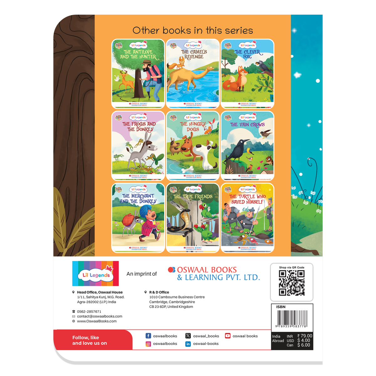 Lil Legends Moral Story Books for Kids Age 2+ Years - The Jackal and The Sage | Short English Bedtime Stories with Colourful Illustrations | Picture Book for Early Readers