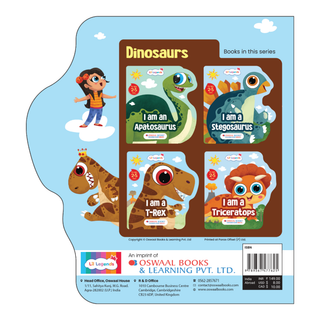 Lil Legends Dino Shaped Board Book for Kids | I am a T-Rex | Illustrated Dinosaur Story Book | Early Learning Picture Book | Age 2+ Years | Board Book | Durable