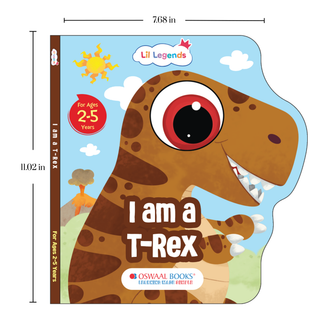 Lil Legends Dino Shaped Board Books for Kids | Set of 4 Books | Triceratops, Stegosaurus, Apatosaurus and T-Rex | Illustrated Dinosaur Picture Books | Ages 2+ Years | Board Book Set