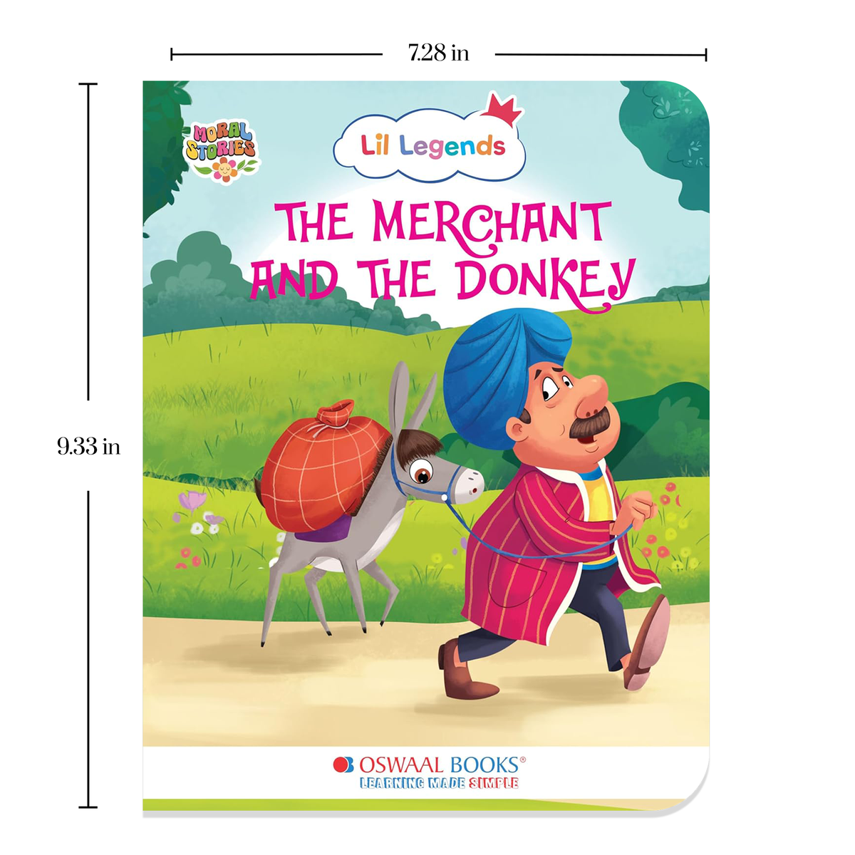 Oswaal Lil Legends Moral Story Books for Kids Age 2+ Years - The Merchant and The Donkey | Short English Bedtime Stories with Colourful Illustrations | Picture Book for Early Readers