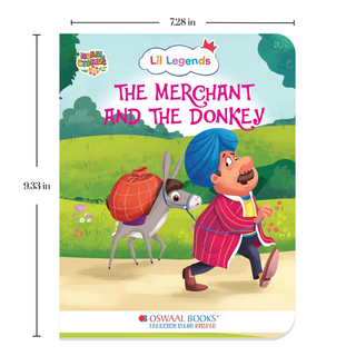 Lil Legends Moral Story Books for Kids Age 2+ Years - The Merchant and The Donkey | Short English Bedtime Stories with Colourful Illustrations | Picture Book for Early Readers