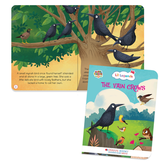 Lil Legends Moral Story Books for Kids Age 2+ Years - The Vain Crows | Short English Bedtime Stories with Colourful Illustrations | Picture Book for Early Readers