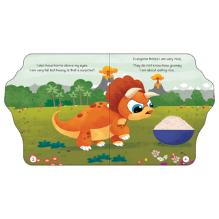 Lil Legends Dino Shaped Board Book for Kids | I am a Triceratops | Illustrated Dinosaur Story Book | Early Learning Picture Book | Age 2+ Years | Board Book | Durable