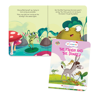 Lil Legends Moral Story Books for Kids Age 2+ Years - The Frogs and The Donkey | Short English Bedtime Stories with Colourful Illustrations | Picture Book for Early Readers