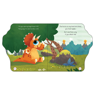 Lil Legends Dino Shaped Board Book for Kids | I am a Triceratops | Illustrated Dinosaur Story Book | Early Learning Picture Book | Age 2+ Years | Board Book | Durable