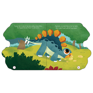 Lil Legends Dino Shaped Board Book for Kids | I am a Stegosaurus | Illustrated Dinosaur Story Book | Early Learning Picture Book | Age 2+ Years | Board Book | Durable