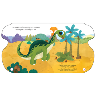 Lil Legends Dino Shaped Board Book for Kids | I am an Apatosaurus | Illustrated Dinosaur Story Book | Early Learning Picture Book | Age 2+ Years | Board Book | Durable