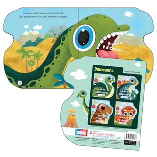 Lil Legends Dino Shaped Board Book for Kids | I am an Apatosaurus | Illustrated Dinosaur Story Book | Early Learning Picture Book | Age 2+ Years | Board Book | Durable