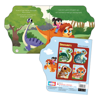 Lil Legends Dino Shaped Board Book for Kids | I am a Triceratops | Illustrated Dinosaur Story Book | Early Learning Picture Book | Age 2+ Years | Board Book | Durable