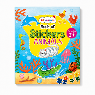 Lil Legends Book Of Stickers Animals for Age 3+ | Learn Animal Names with Fun Sticker Activities | Early Learning Educational Workbook | For Toddlers/Preschoolers/Nursery/LKG