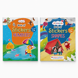 Lil Legends Books of Stickers Shapes and Numbers | Set of 2 for Age 3+ | Learn Shapes and Counting With Fun Activities | Educational Workbook | For Toddlers/Nursery/LKG