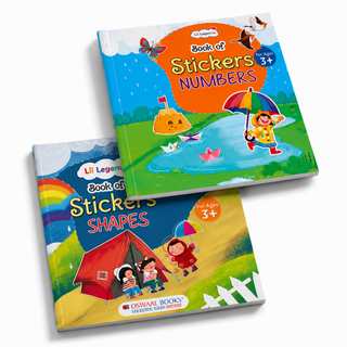 Lil Legends Books of Stickers Shapes and Numbers | Set of 2 for Age 3+ | Learn Shapes and Counting With Fun Activities | Educational Workbook | For Toddlers/Nursery/LKG