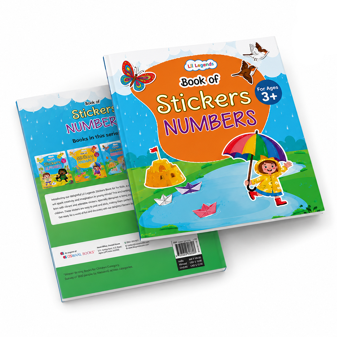 Lil Legends Book Of Stickers Numbers for Age 3+ | Learn 123 and Counting with Fun Sticker Activities | Early Learning Educational Workbook | For Toddlers/Preschoolers/Nursery/LKG