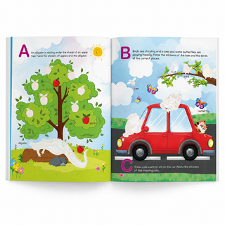 Lil Legends Books of Stickers Numbers and Alphabets | Set of 2 for Kids Age 3+ | Learn ABC and Counting With Fun Activities | Educational Workbook For Toddlers | For Nursery/LKG/UKG