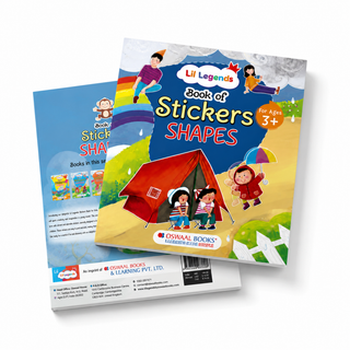 Lil Legends Books of Stickers Shapes and Alphabets | Set of 2 for Kids Age 3+ | Learn ABC and Shapes With Fun Activities | Educational Workbook | For Toddlers/Nursery/LKG