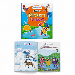 Lil Legends Book Of Stickers Numbers for Age 3+ | Learn 123 and Counting with Fun Sticker Activities | Early Learning Educational Workbook | For Toddlers/Preschoolers/Nursery/LKG
