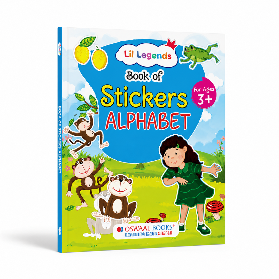 Oswaal Lil Legends Books of Stickers Numbers and Alphabets | Set of 2 for Kids Age 3+ | Learn ABC and Counting With Fun Activities | Educational Workbook For Toddlers | For Nursery/LKG/UKG