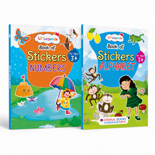 Lil Legends Books of Stickers Numbers and Alphabets | Set of 2 for Kids Age 3+ | Learn ABC and Counting With Fun Activities | Educational Workbook For Toddlers | For Nursery/LKG/UKG
