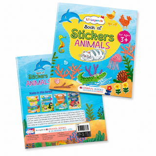 Lil Legends Book Of Stickers Animals for Age 3+ | Learn Animal Names with Fun Sticker Activities | Early Learning Educational Workbook | For Toddlers/Preschoolers/Nursery/LKG
