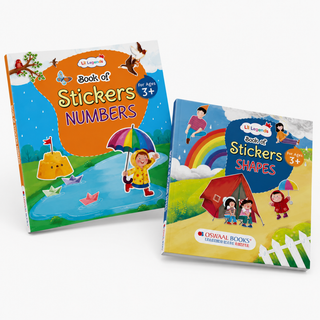 Lil Legends Books of Stickers Shapes and Numbers | Set of 2 for Age 3+ | Learn Shapes and Counting With Fun Activities | Educational Workbook | For Toddlers/Nursery/LKG