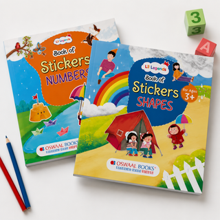 Lil Legends Books of Stickers Shapes and Numbers | Set of 2 for Age 3+ | Learn Shapes and Counting With Fun Activities | Educational Workbook | For Toddlers/Nursery/LKG
