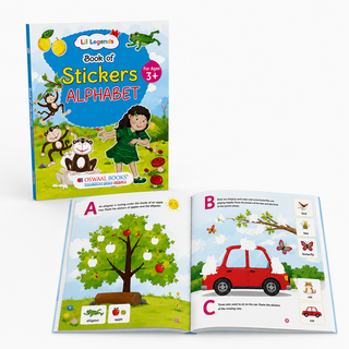 Lil Legends Books of Stickers Numbers and Alphabets | Set of 2 for Kids Age 3+ | Learn ABC and Counting With Fun Activities | Educational Workbook For Toddlers | For Nursery/LKG/UKG