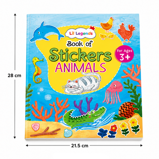 Lil Legends Book Of Stickers Animals for Age 3+ | Learn Animal Names with Fun Sticker Activities | Early Learning Educational Workbook | For Toddlers/Preschoolers/Nursery/LKG