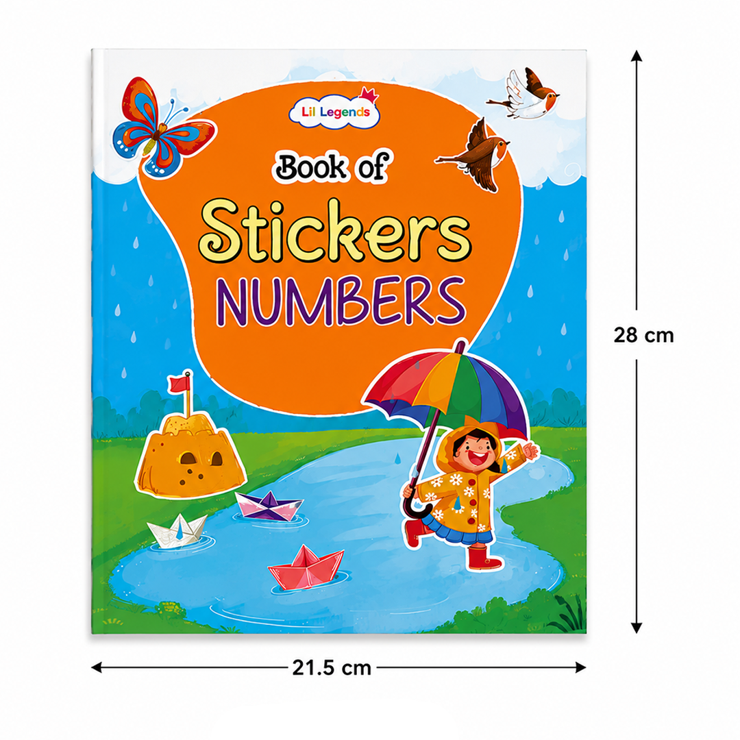 Lil Legends Book Of Stickers Numbers for Age 3+ | Learn 123 and Counting with Fun Sticker Activities | Early Learning Educational Workbook | For Toddlers/Preschoolers/Nursery/LKG