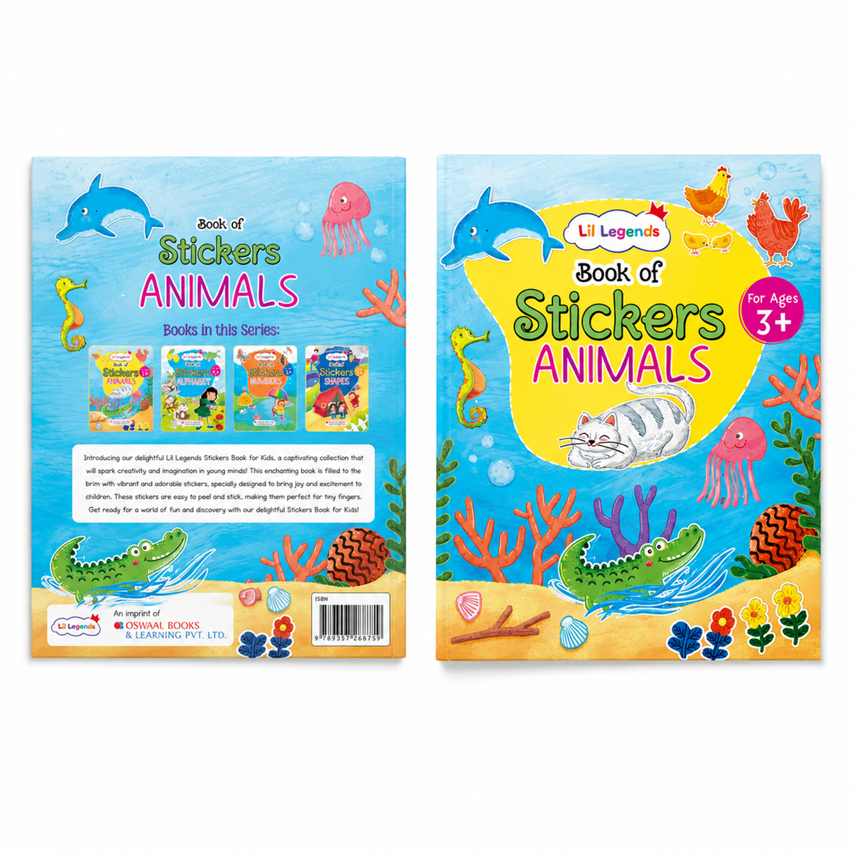 Lil Legends Book Of Stickers Animals for Age 3+ | Learn Animal Names with Fun Sticker Activities | Early Learning Educational Workbook | For Toddlers/Preschoolers/Nursery/LKG