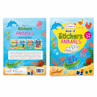 Lil Legends Book Of Stickers Animals for Age 3+ | Learn Animal Names with Fun Sticker Activities | Early Learning Educational Workbook | For Toddlers/Preschoolers/Nursery/LKG