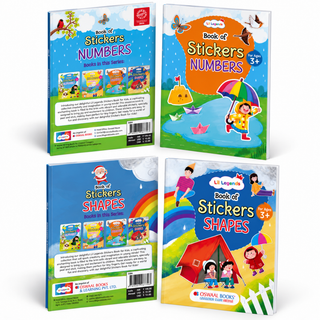 Lil Legends Books of Stickers Shapes and Numbers | Set of 2 for Age 3+ | Learn Shapes and Counting With Fun Activities | Educational Workbook | For Toddlers/Nursery/LKG