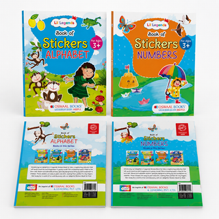 Lil Legends Books of Stickers Numbers and Alphabets | Set of 2 for Kids Age 3+ | Learn ABC and Counting With Fun Activities | Educational Workbook For Toddlers | For Nursery/LKG/UKG