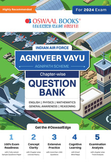 Indian Air Force - Agniveer Vayu (Agnipath Scheme) Question Bank | Chapterwise Topicwise for English | Physics | Mathematics | Reasoning | General Awareness For 2024 Exam Oswaal Books Learning and Private Limited 