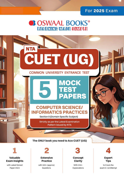 NTA CUET (UG) 5 Mock Test Papers Computer Science/Informatics Practices (For 2025 Exam)