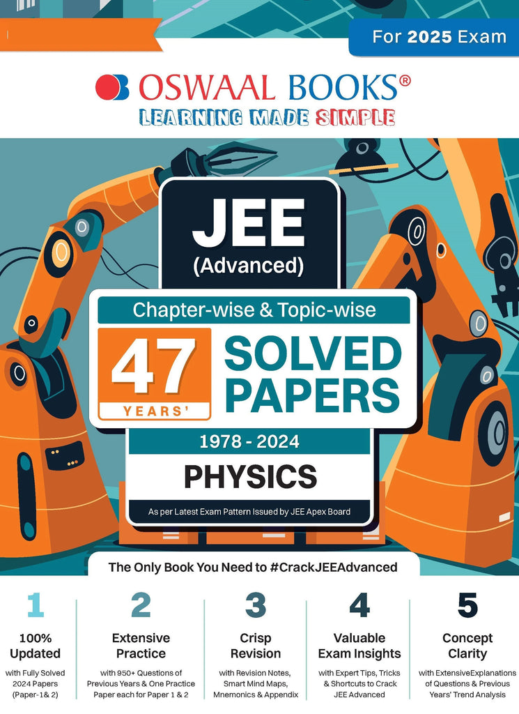 JEE Advanced 47 Years' Chapter-wise and Topic-wise Solved Papers, Physics (For Exam 2025) Oswaal Books and Learning Private Limited