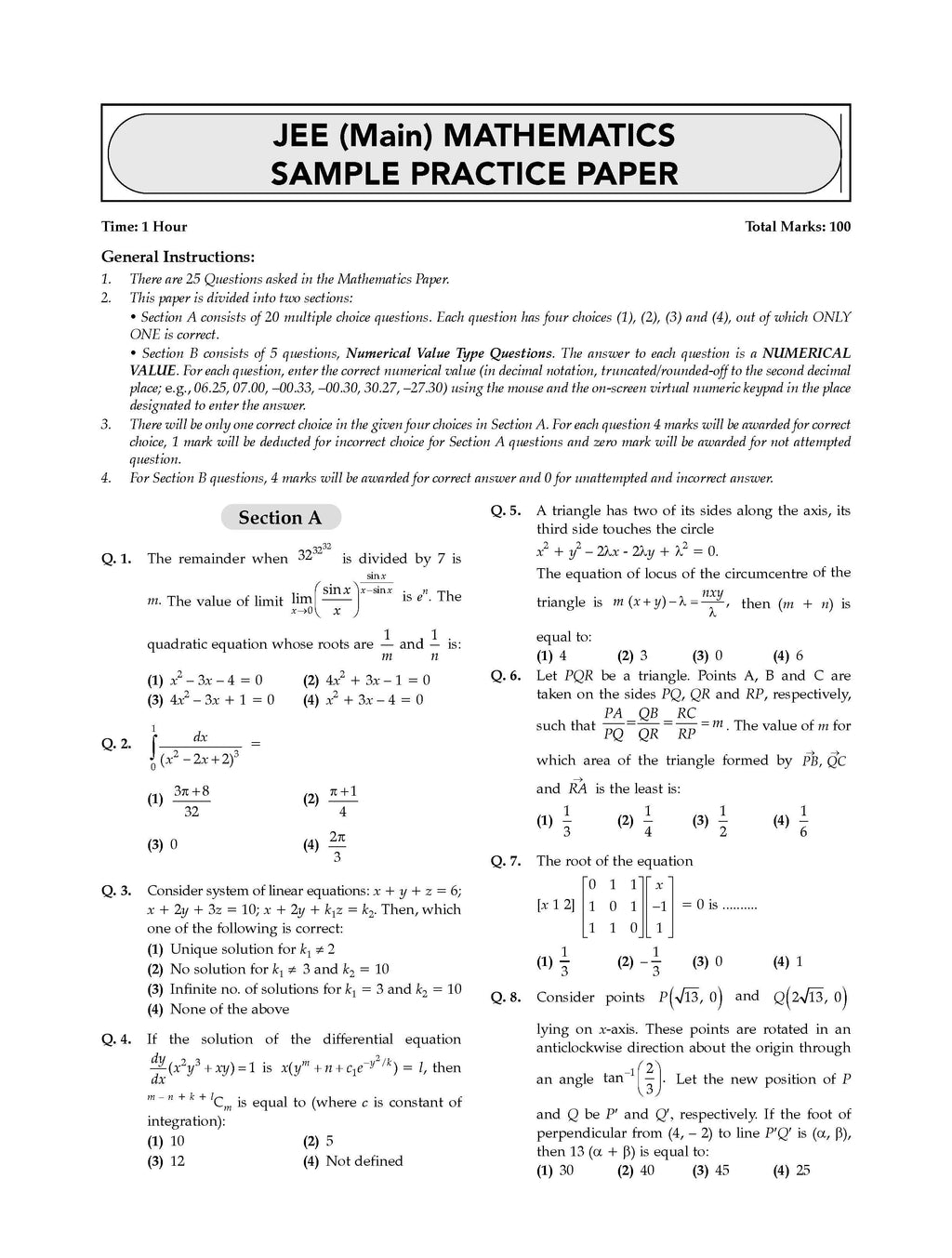 JEE Main 25 Years’ (2002-2026) |Chapter-wise & Topic-wise Question Bank: Mathematics | Includes-Jan & Apr 2026 Papers Fully Solved | Latest Edition for 2027 Exam 