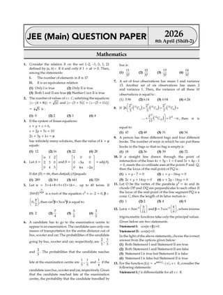 JEE Main 25 Years’ (2002-2026) |Chapter-wise & Topic-wise Question Bank: Mathematics | Includes-Jan & Apr 2026 Papers Fully Solved | Latest Edition for 2027 Exam 