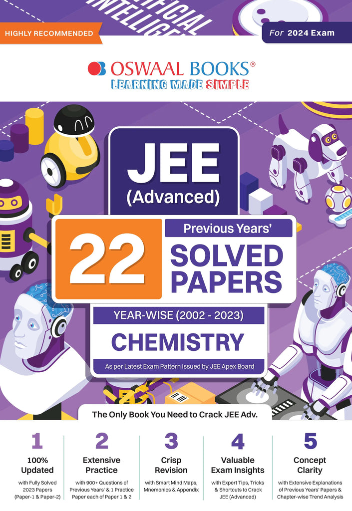 JEE (Advanced) 22 Years' Solved Papers (2002 - 2023) Chemistry Book (For 2024 Exam) - Oswaal Books and Learning Pvt Ltd