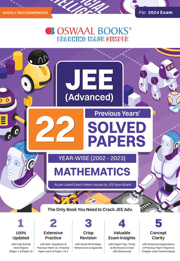 JEE (Advanced) 22 Years' Solved Papers (2002 - 2023) Mathematics Book (For 2024 Exam) - Oswaal Books and Learning Pvt Ltd
