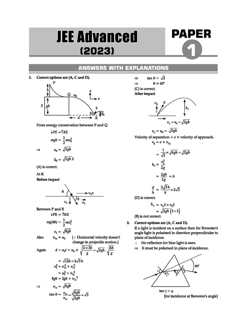 JEE Advance Previous Year Question Papers | 22 Years Solved Papers (2002-2023) | Physics | For 2024 Exam