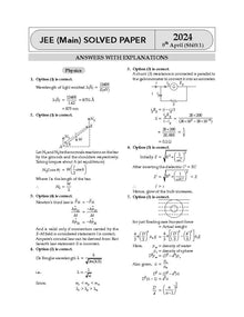 JEE (Main) 20 Shift-wise Solved Papers Physics, Chemistry, Mathematics, 2024 Jan, Feb & April Session 1& 2 (All Online Shifts) (For Latest Exam) Oswaal Books and Learning Private Limited