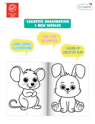 Jumbo Colouring Book Vol. 1 – Large Format Creative Activity Workbook for Kids | by Lil Legends