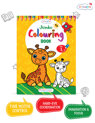 Jumbo Colouring Book Vol. 1 – Large Format Creative Activity Workbook for Kids | by Lil Legends