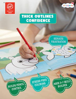 Jumbo Colouring Book Vol 2 | Thick Outlines for Coloring Confidence